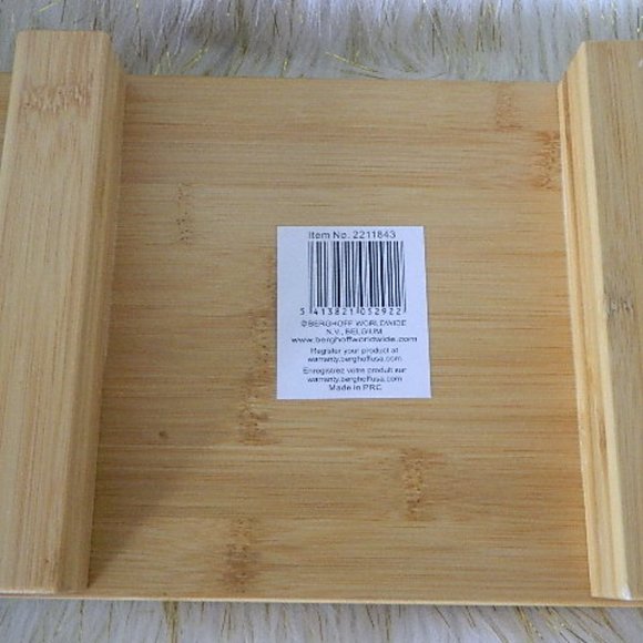 BERGHOFF 2PC BAMBOO SUSHI TRAY SET 10 INCH AND 8 INCH BRAND NEW - Picture 3 of 4